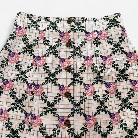 The East Order Tarshie Floral Button-Front Mini Skirt small - Picture 4 of 6